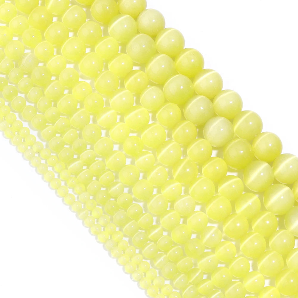 1 Strand 4/6/8/10/12mm Cat Eye Stone Beads Natural Stone Beads Loose Beads For Jewelry Making DIY Bracelets Necklace Accessories