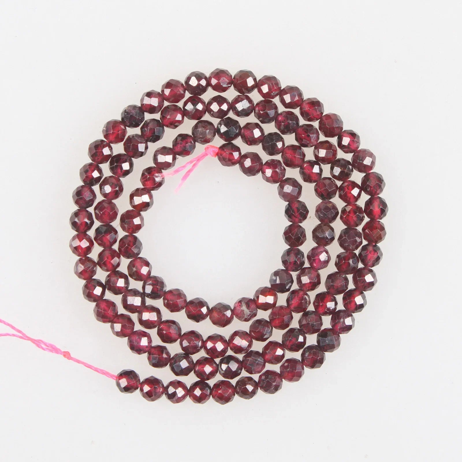 Natural Stone Beads Small Faceted Garnet Loose Beads 2 3 4 5mm For Bracelet Necklace Jewelry Making