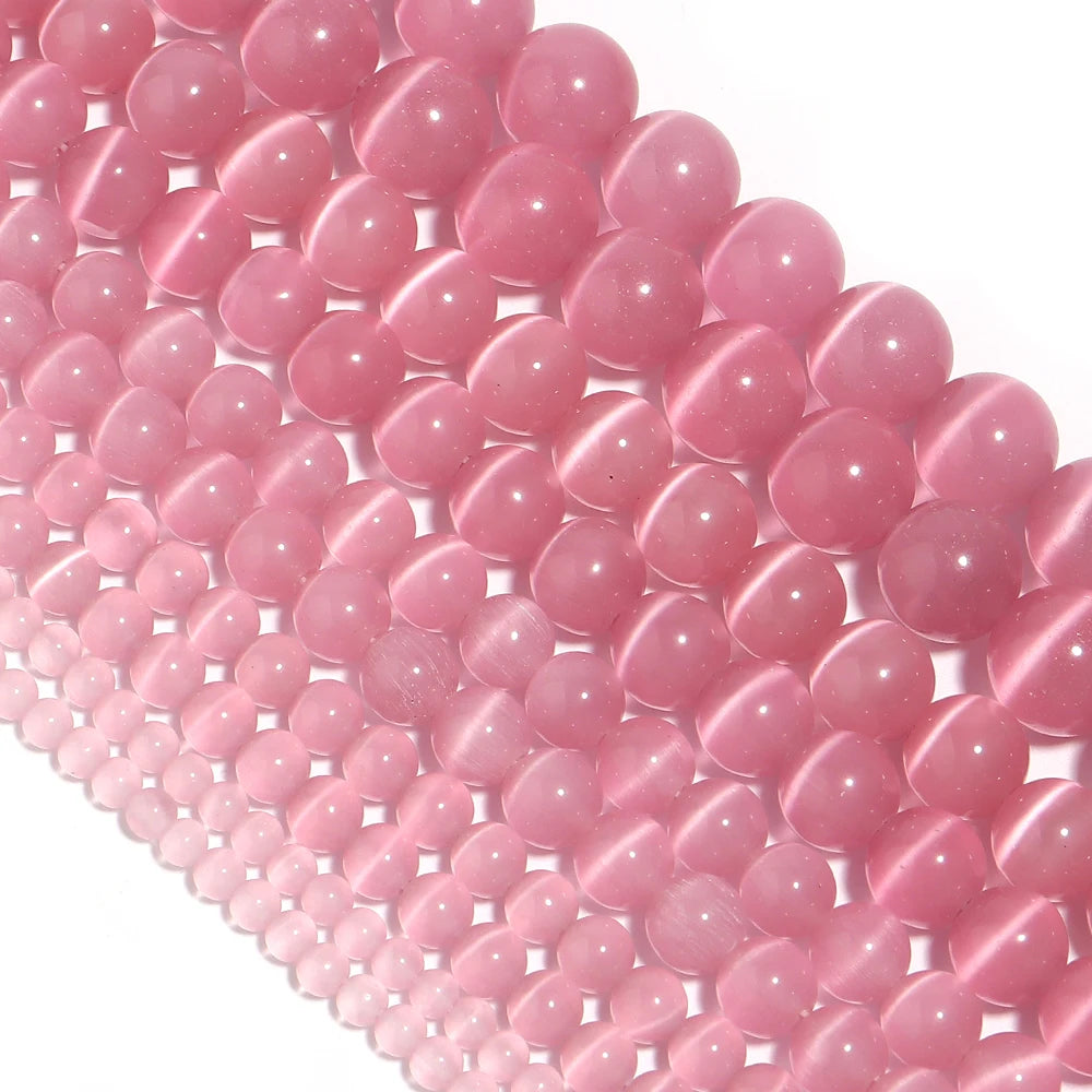 1 Strand 4/6/8/10/12mm Cat Eye Stone Beads Natural Stone Beads Loose Beads For Jewelry Making DIY Bracelets Necklace Accessories