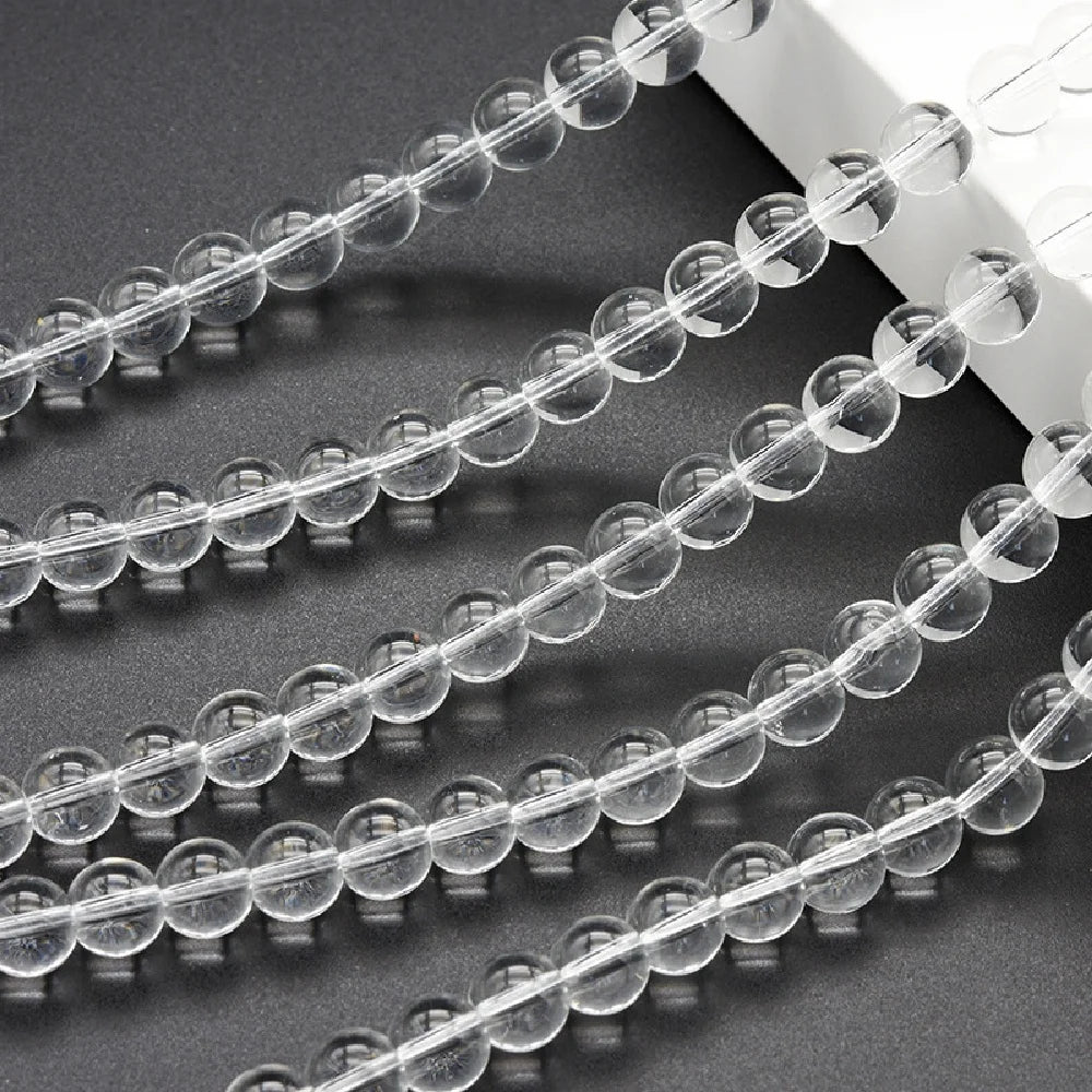 Natural White Black Stone Smooth Matte Agates Onyx Round Crystal Glass Beads for Jewelry Making 4/6/8/10/12mm DIY Bracelet 15''