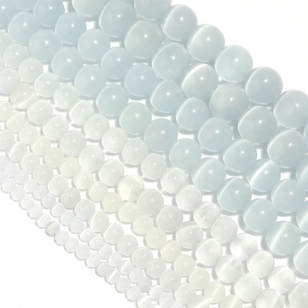 1 Strand 4/6/8/10/12mm Cat Eye Stone Beads Natural Stone Beads Loose Beads For Jewelry Making DIY Bracelets Necklace Accessories