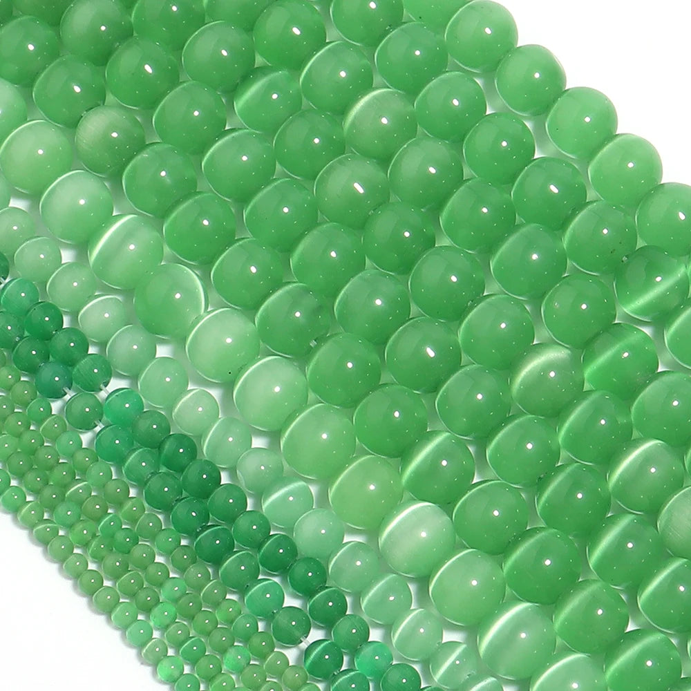 1 Strand 4/6/8/10/12mm Cat Eye Stone Beads Natural Stone Beads Loose Beads For Jewelry Making DIY Bracelets Necklace Accessories
