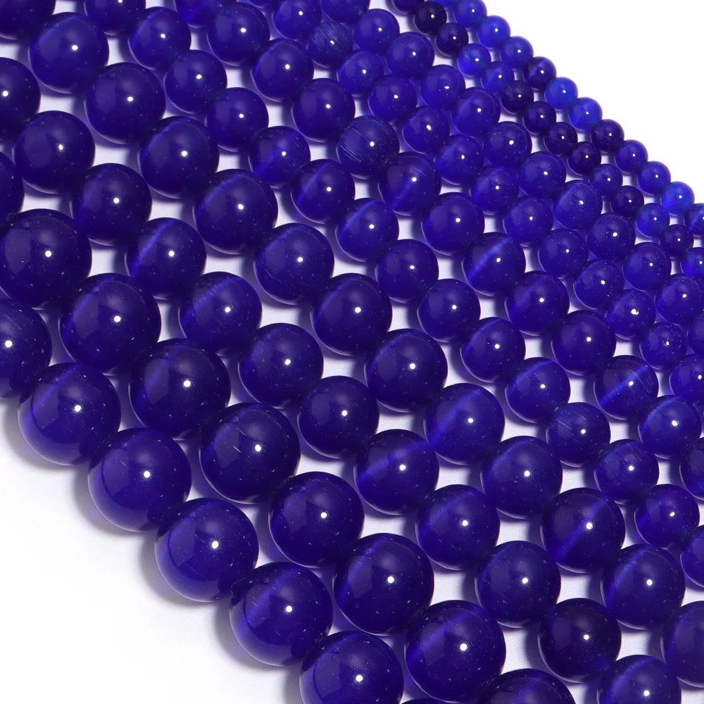 1 Strand 4/6/8/10/12mm Cat Eye Stone Beads Natural Stone Beads Loose Beads For Jewelry Making DIY Bracelets Necklace Accessories